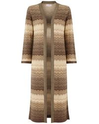 MC2 Saint Barth - Lange Zigzag Gebreide Cardigan - Lyst