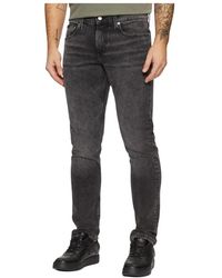 Calvin Klein - Graue Straight-Leg Denim Jeans Mit Reißverschluss - Lyst