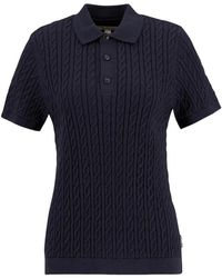 Barbour - Tops ,Blauw ,Katoen Hartland Knitted Polo Shirt - Lyst