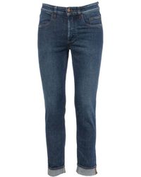 Siviglia - Jeans ,Blauw ,Denim Blauwe Denim Slim Fit Broek - Lyst