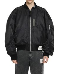 Maison Mihara Yasuhiro - Jassen ,Zwart ,Nylon Vest Combined Flight Jacket - Lyst