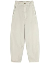 Alysi - Jeans ,Wit ,Katoen Broek - Lyst