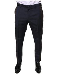Dolce & Gabbana - Broek Broek Met Klassieke Pasvorm En Strepen Aan De Zijkant - Lyst