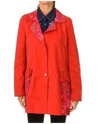 Desigual Single-breasted coats - Rosso