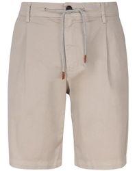 Eleventy - Taupe bermuda shorts aus baumwollmischung - Lyst