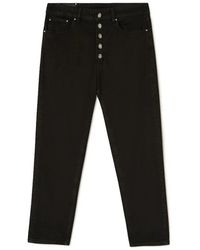 Dondup - Jeans ,Zwart ,Denim Zwarte Stretch Denim Cropped Jeans - Lyst