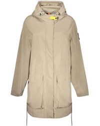 Parajumpers - True Beige Trenchcoat Met Capuchon - Lyst