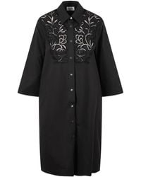 P.A.R.O.S.H. - Besticktes hemdkleid,spitzenstickerei hemdkleid - Lyst