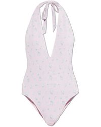 LoveShackFancy - Badmode ,Roze ,Polyester Gienna Badpak Uit Één Stuk - Lyst