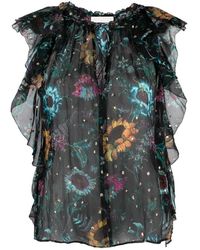 Ulla Johnson - Overhemden ,Veelkleurig ,Zijden Casual Blouse Dominique Top - Lyst