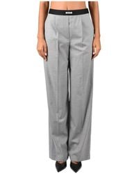 MSGM - Wide Trousers - Lyst