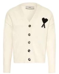 Ami Paris - Intarsien-Strickpullover Aus Wolle - Lyst