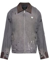 MISBHV - Jassen ,Grijs ,Katoen Vintage-Effect Jas - Lyst