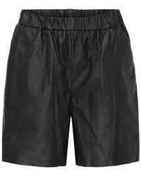 Btfcph - Shorts in pelle nera con fascia elastica - Lyst