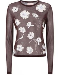 Tory Burch - Verziertes Rundhalstop - Lyst