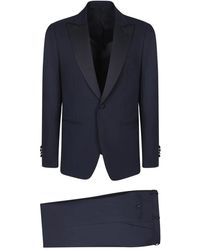 Lardini - Kostuums ,Blauw ,Wol Single-Breasted Pak - Lyst