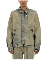 Rick Owens - Jassen ,Blauw ,Denim Denim Concealed Zipfront Jacket - Lyst