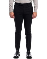 PT01 - Broeken ,Zwart ,Wol Slim Fit Pantalone - Lyst