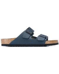Birkenstock - Schoenen ,Blauw ,Leer Arizona Natural Leather Sandalen - Lyst