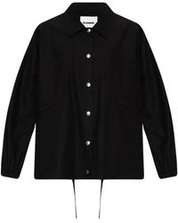 Jil Sander - Jassen ,Zwart ,Katoen Katoenen Jas - Lyst