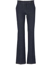 Brunello Cucinelli - Jeans de algodón azul con trabillas para cinturón - Lyst