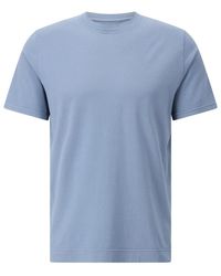Fedeli - Tops ,Blauw ,Katoen Katoenen T-Shirt Klassieke Stijl Comfortabel - Lyst