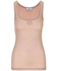 Prada - Sleeveless Tops - Lyst