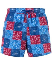 North Sails - Badmode ,Veelkleurig ,Polyester Grafische Print Strand Boxershorts - Lyst