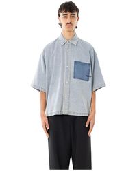 New Amsterdam Surf Association - Light Denim Cropped Ss Shirt - Lyst