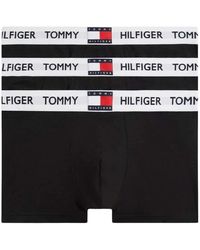Tommy Hilfiger - Ondergoed ,Zwart ,Katoen 3P Trunk - Lyst