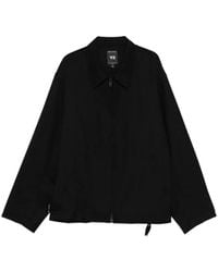 Y-3 - Jassen ,Zwart ,Wol Verfijnde Wollen Blouson - Lyst