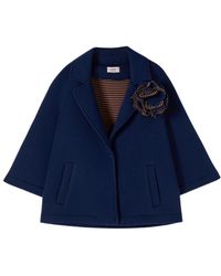 Oltre - Jassen ,Blauw ,Polyester Cape - Lyst