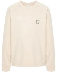 Maison Kitsuné - Bold fox head patch oversized sweatshirt - Lyst