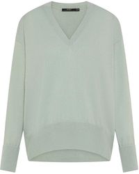 Seventy - Truien & Vesten ,Groen ,Wol Trui Met V-Hals Van Wol En Kasjmier - Lyst