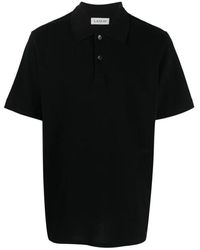 Lanvin - Schwarzes polo-shirt mit logo - Lyst