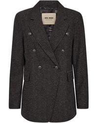 Mos Mosh - Stijlvolle Zwarte Blazer Met V-Hals - Lyst