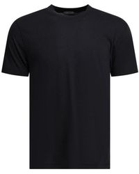 Tom Ford - Tops ,Zwart ,Katoen Lyocell Katoen T-Shirt Met Ronde Hals - Lyst