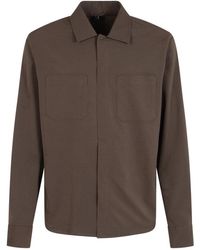 Herno - Overhemden ,Bruin ,Woven Shirt Look 2 - Lyst