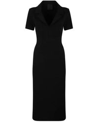 Givenchy - Kleid aus punto milano mit 4g-detail - Lyst