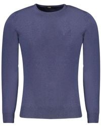 Roberto Cavalli - Blauer polyester-pullover - Lyst