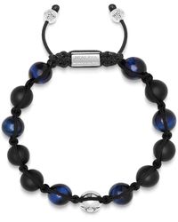 Nialaya - Men`s Beaded Bracelet with Blue Tiger Eye and Black Onyx - Lyst