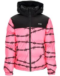 Iuter - Jassen ,Veelkleurig ,Polyester Roze Barbwire Puff Donsjas - Lyst