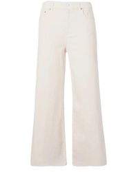 AG Jeans - Wide Leg Crop Jeans Mit Hoher Taille - Lyst