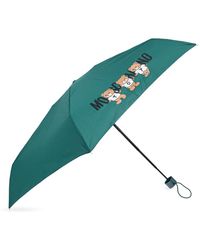 Moschino - Accessoires ,Groen ,Polyester Paraplu Met Logo - Lyst