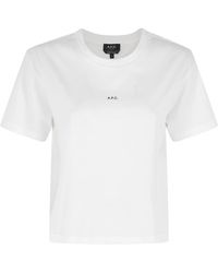 A.P.C. - Tops ,Wit ,T-Shirt Boxy - Lyst