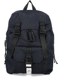 A.P.C. - Tassen ,Blauw ,Nylon Trek Rugzak - Lyst