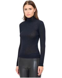 Ermanno Scervino - Truien & Vesten ,Zwart ,Wol Zwarte Wollen Blend Lupetto Coltrui - Lyst