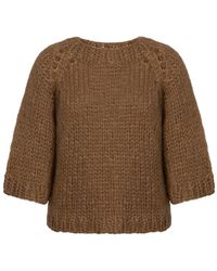 Dondup - Truien & Vesten ,Bruin ,Ronde Hals Gebreid - Lyst