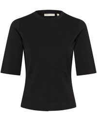 Inwear - Tops ,Zwart ,Polyester Vrouwelijk Zwart T-Shirt Cocentiw Stijl - Lyst