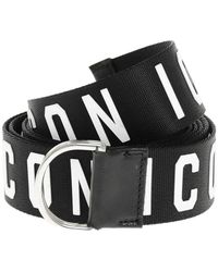 DSquared² - Be Icon Logo Tape Belt - Lyst